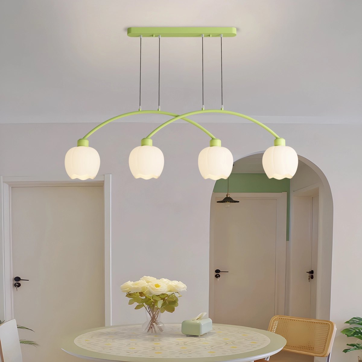 flairel Nordic Simple 3-4 Head Flower Chandelier