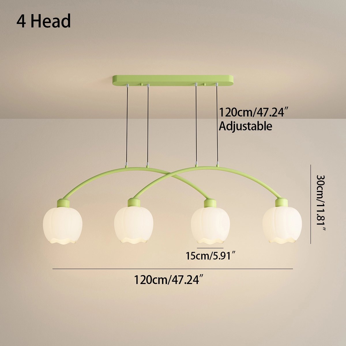 flairel Nordic Simple 3-4 Head Flower Chandelier
