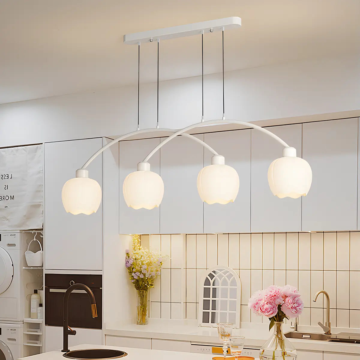flairel Nordic Simple 3-4 Head Flower Chandelier