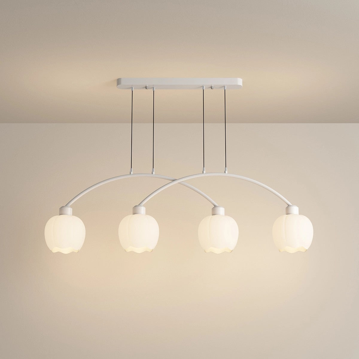 flairel Nordic Simple 3-4 Head Flower Chandelier