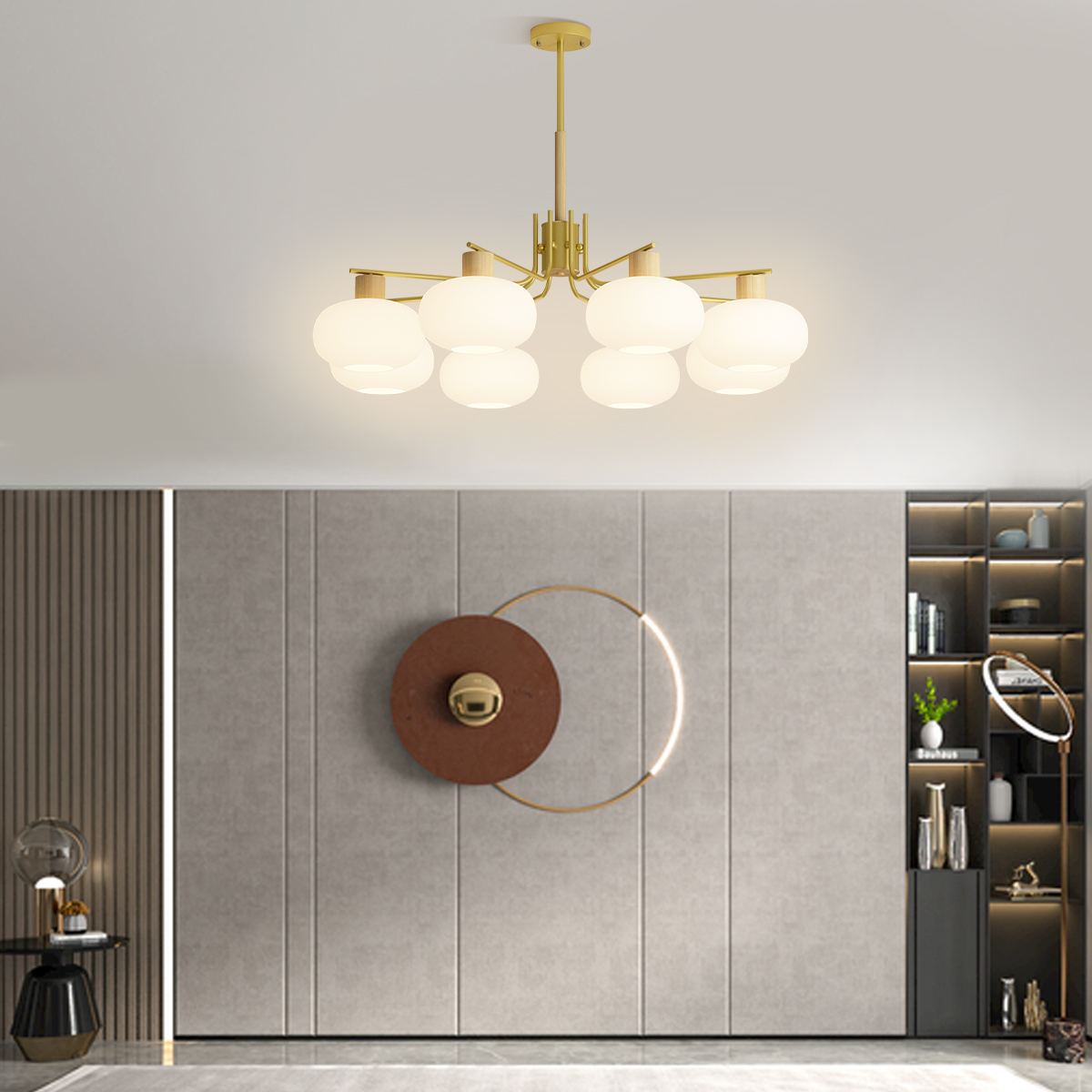 flairel Pastoral American Retro Flower Chandelier