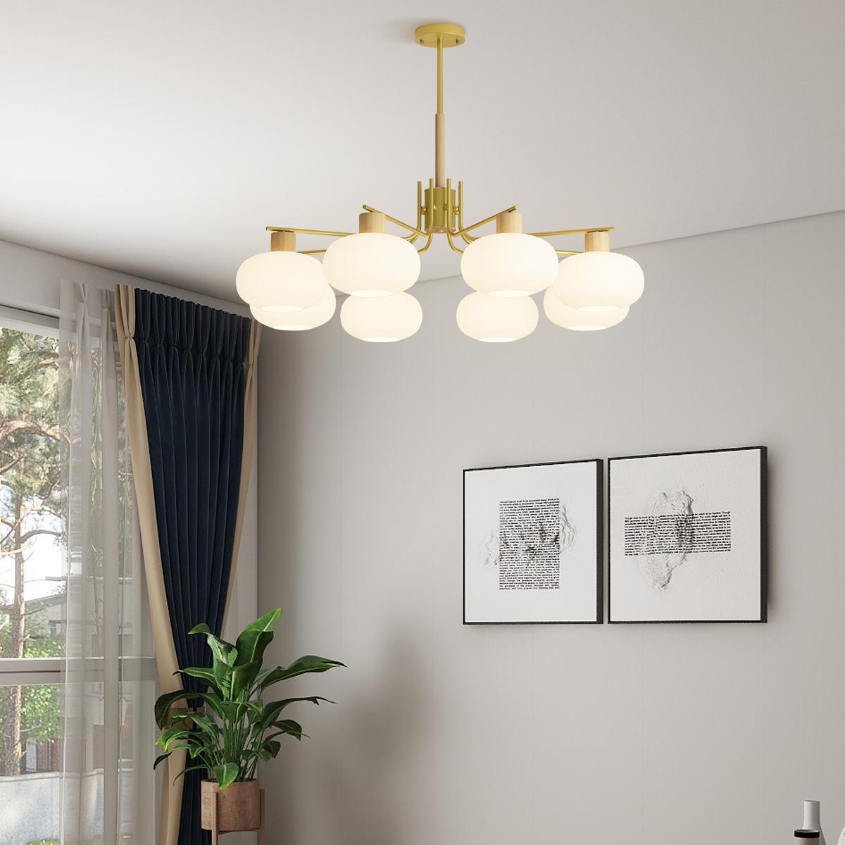 flairel Pastoral American Retro Flower Chandelier