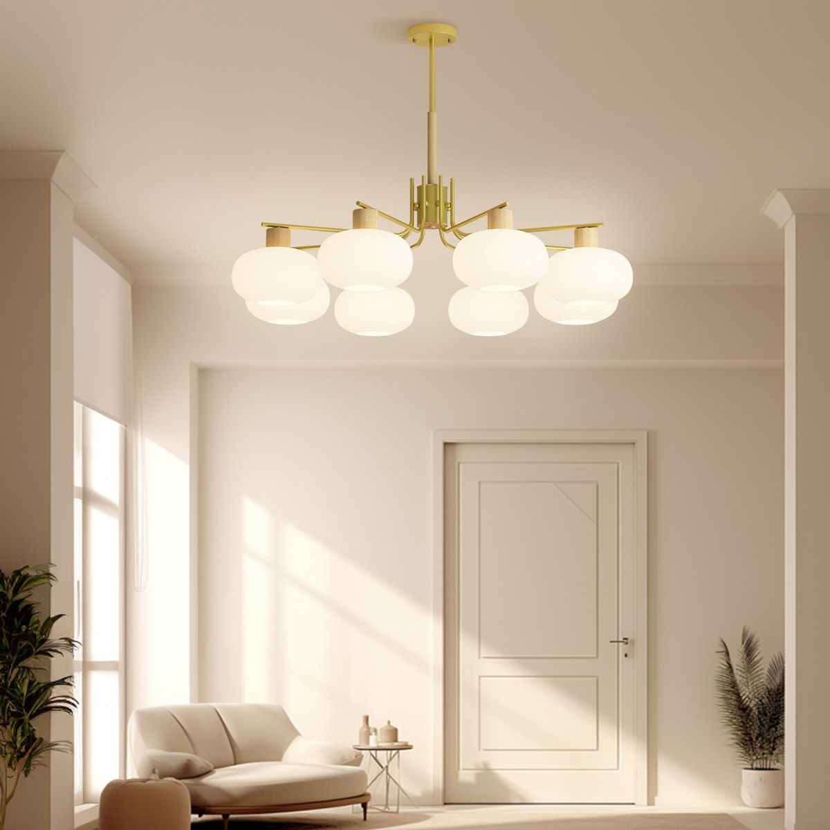 flairel Pastoral American Retro Flower Chandelier