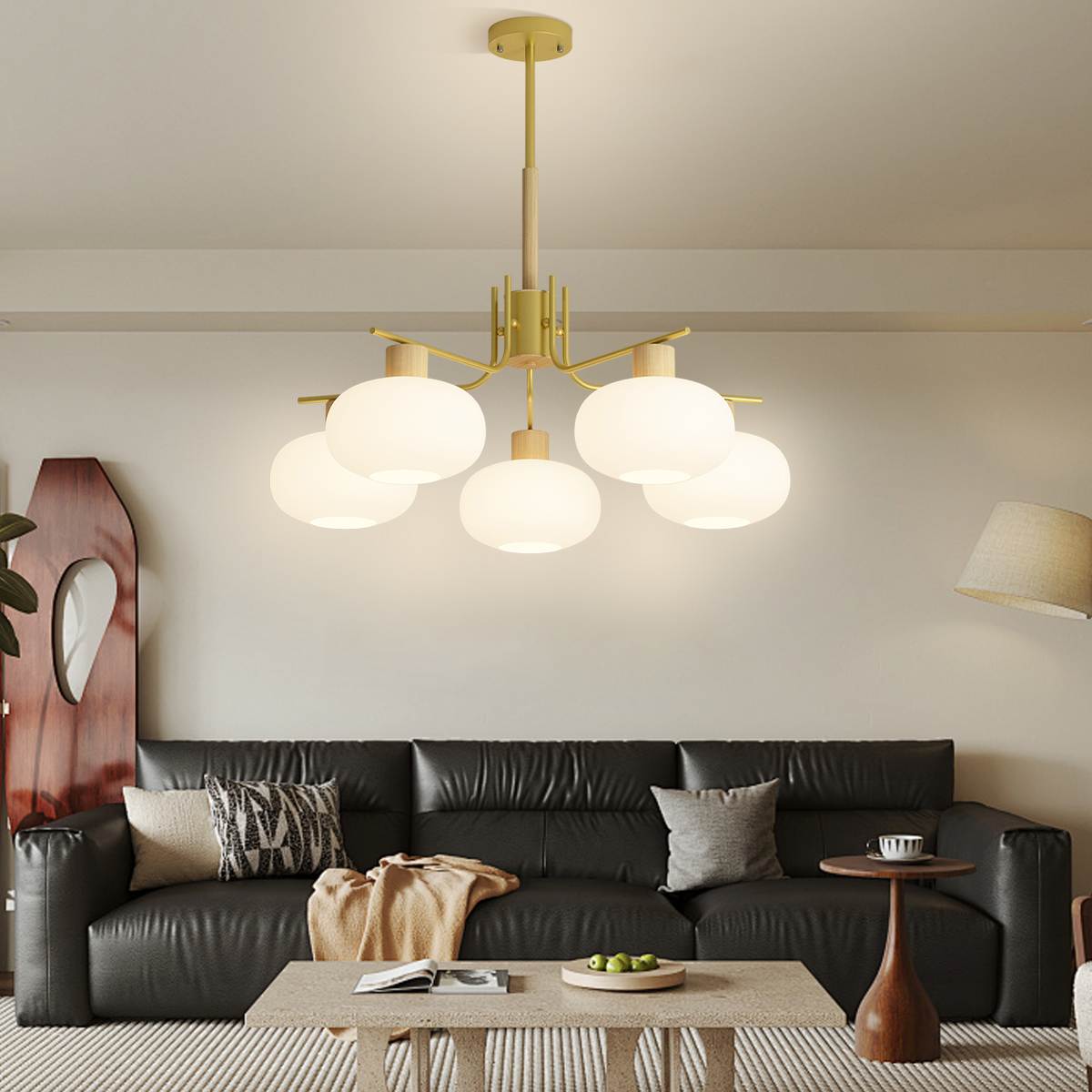 flairel Pastoral American Retro Flower Chandelier