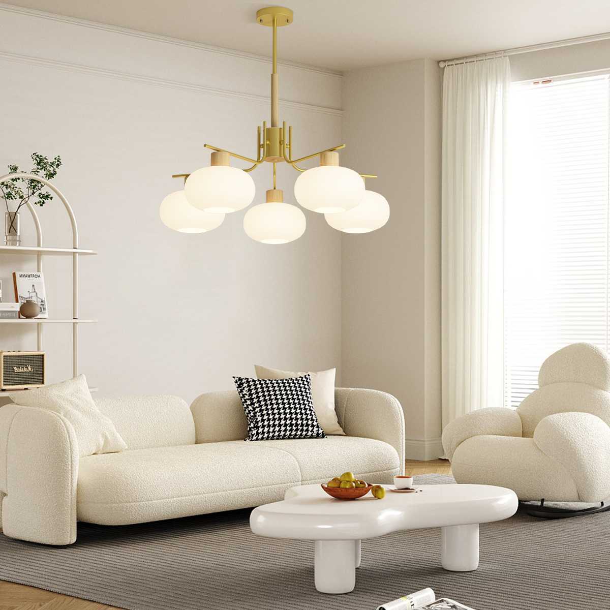 flairel Pastoral American Retro Flower Chandelier