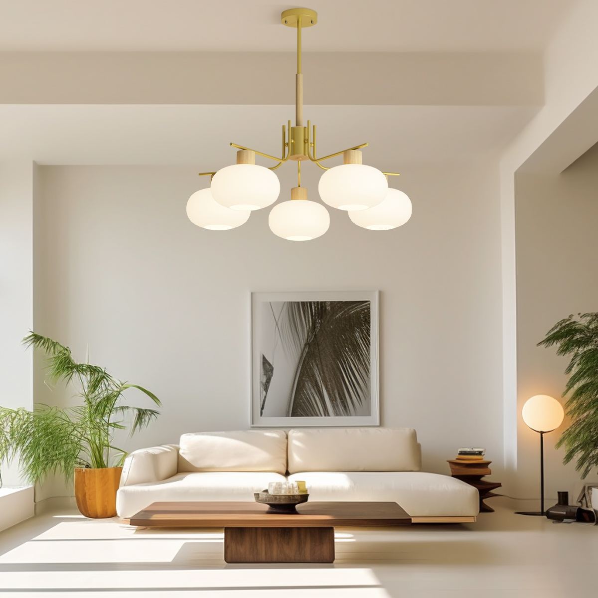 flairel Pastoral American Retro Flower Chandelier