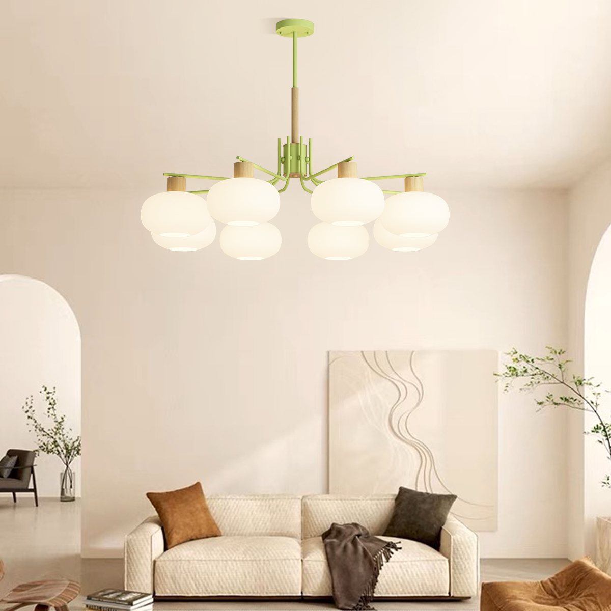 flairel Pastoral American Retro Flower Chandelier