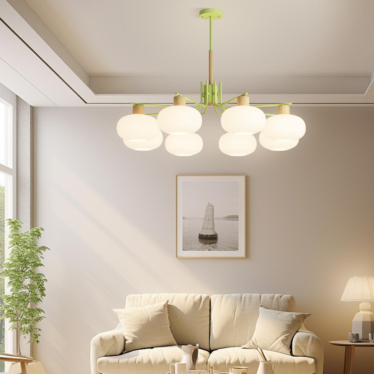 flairel Pastoral American Retro Flower Chandelier
