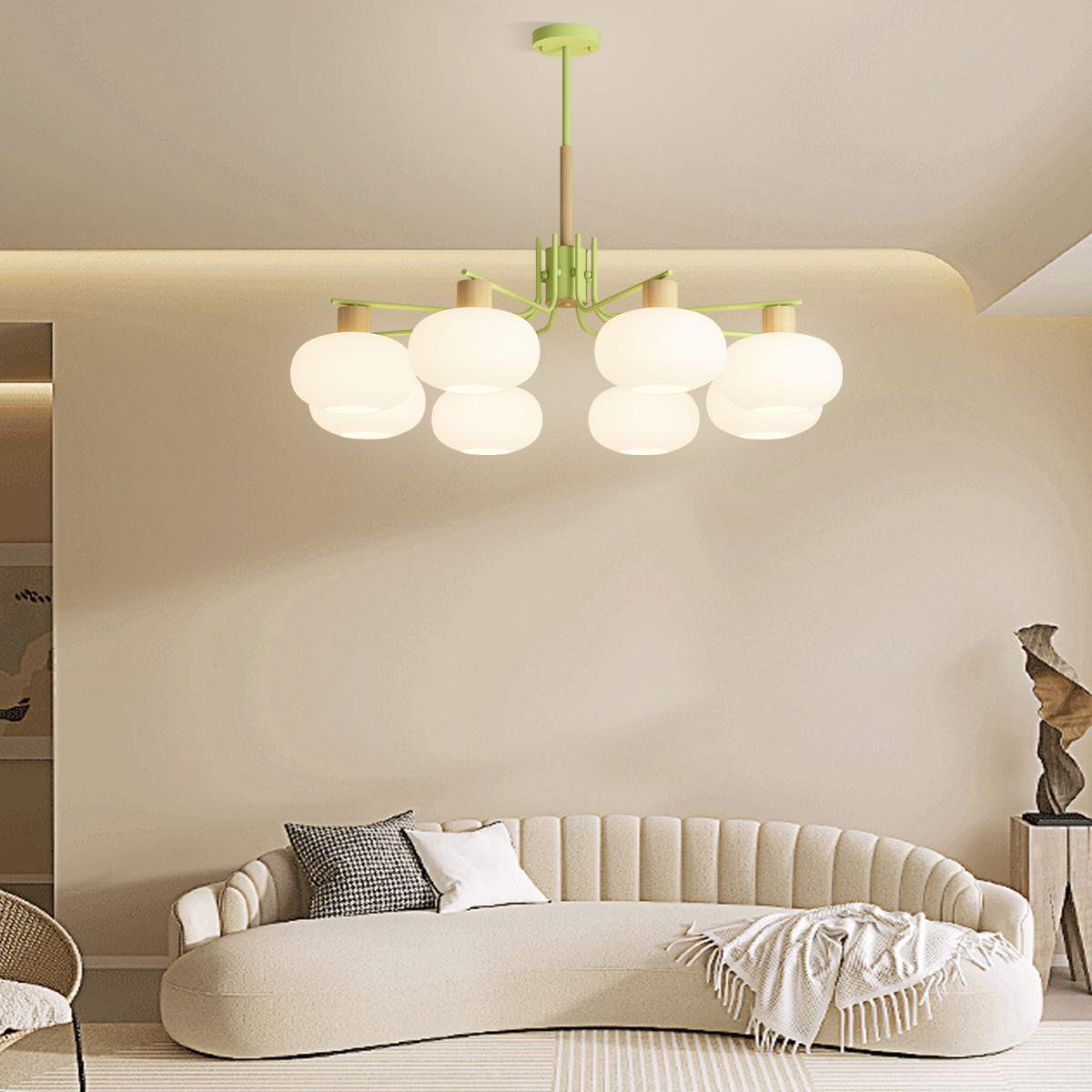 flairel Pastoral American Retro Flower Chandelier