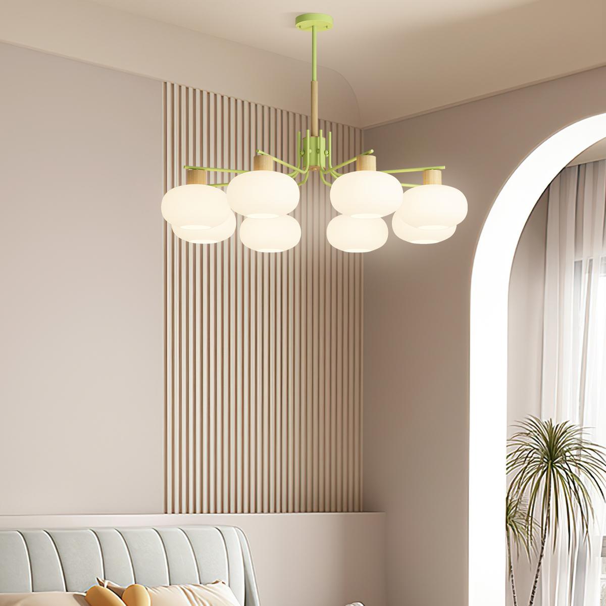 flairel Pastoral American Retro Flower Chandelier