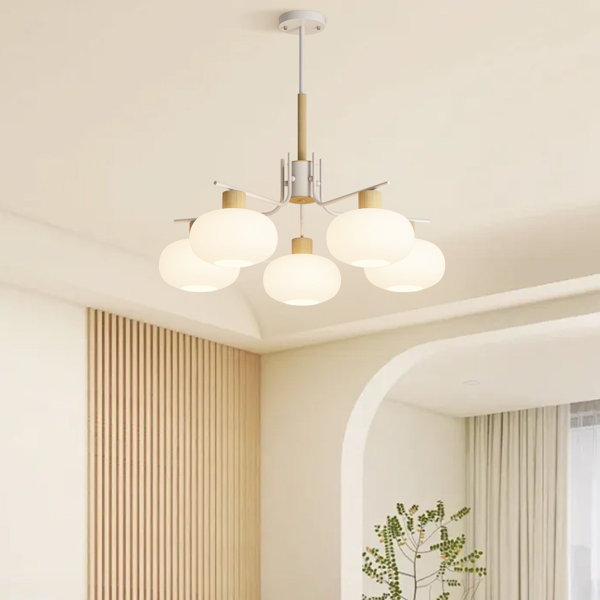 flairel Pastoral American Retro Flower Chandelier