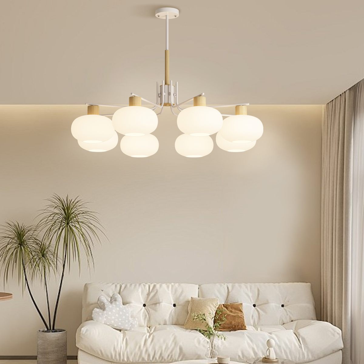 flairel Pastoral American Retro Flower Chandelier