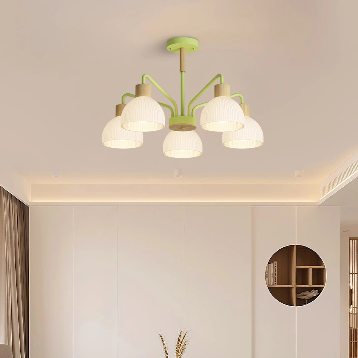 flairel American Country Retro Living Room Chandelier