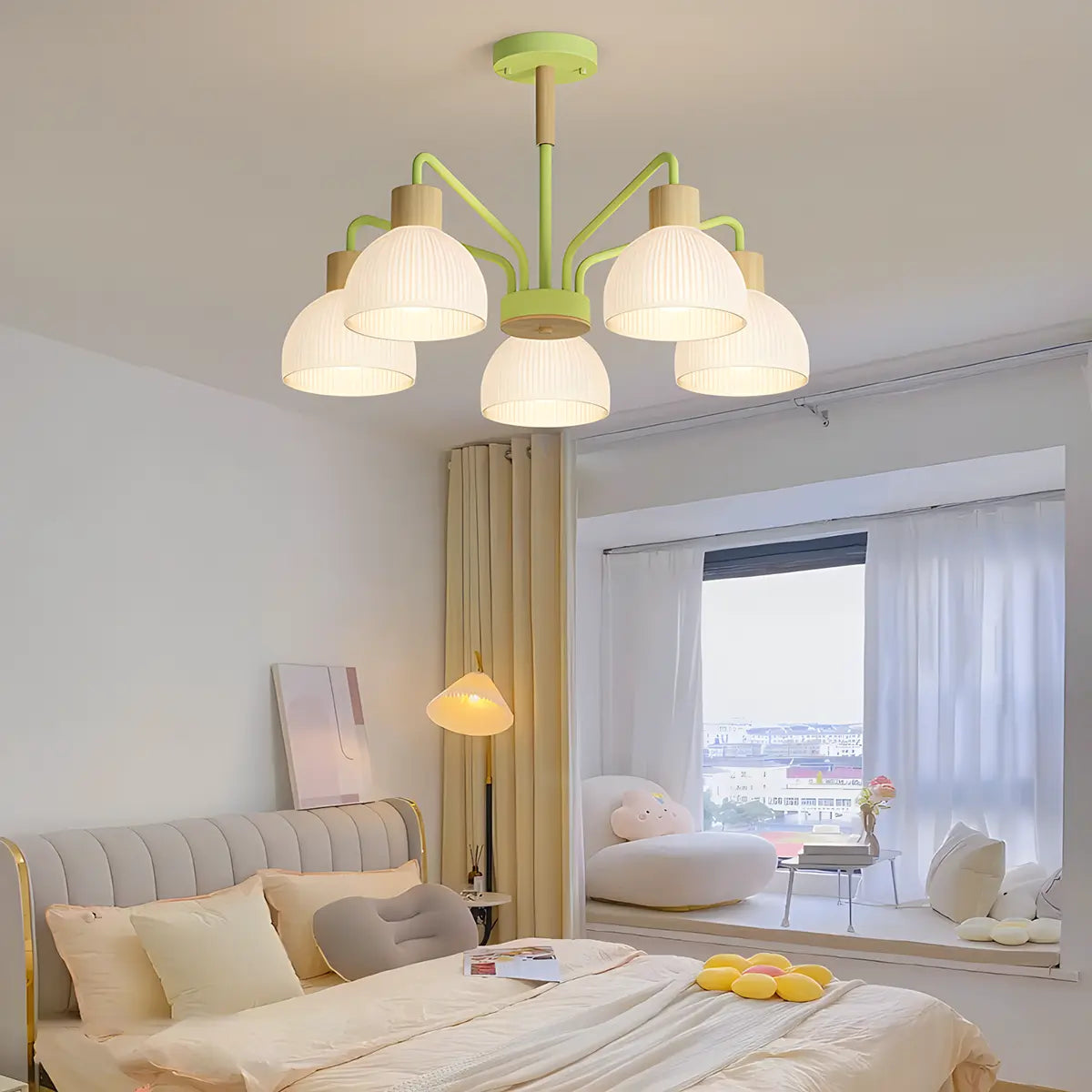 flairel American Country Retro Living Room Chandelier