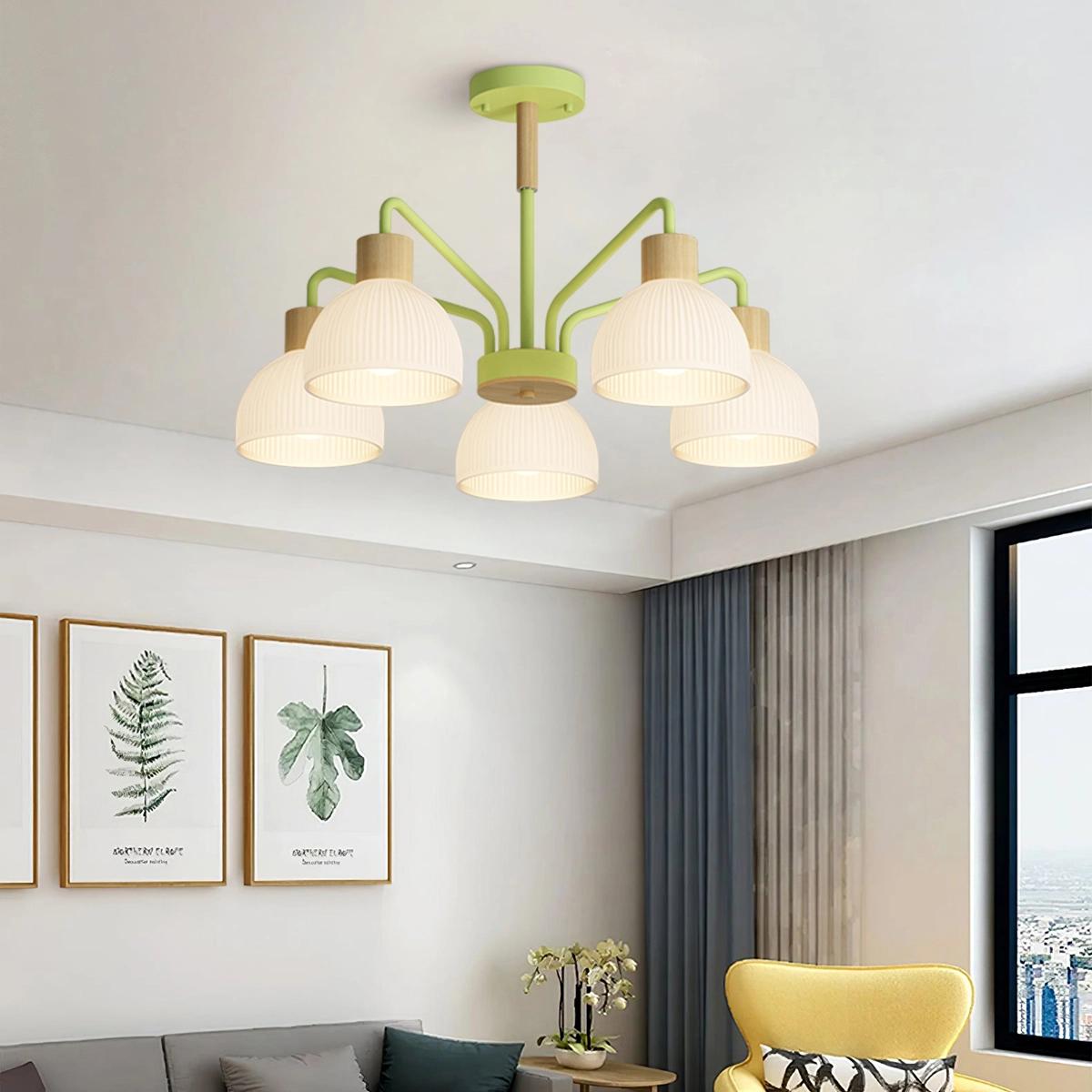 flairel American Country Retro Living Room Chandelier