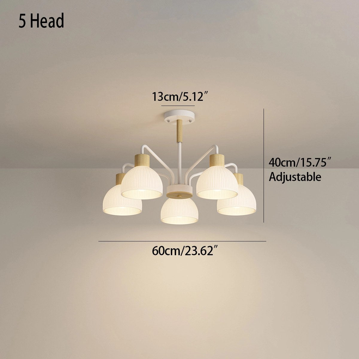 flairel American Country Retro Living Room Chandelier