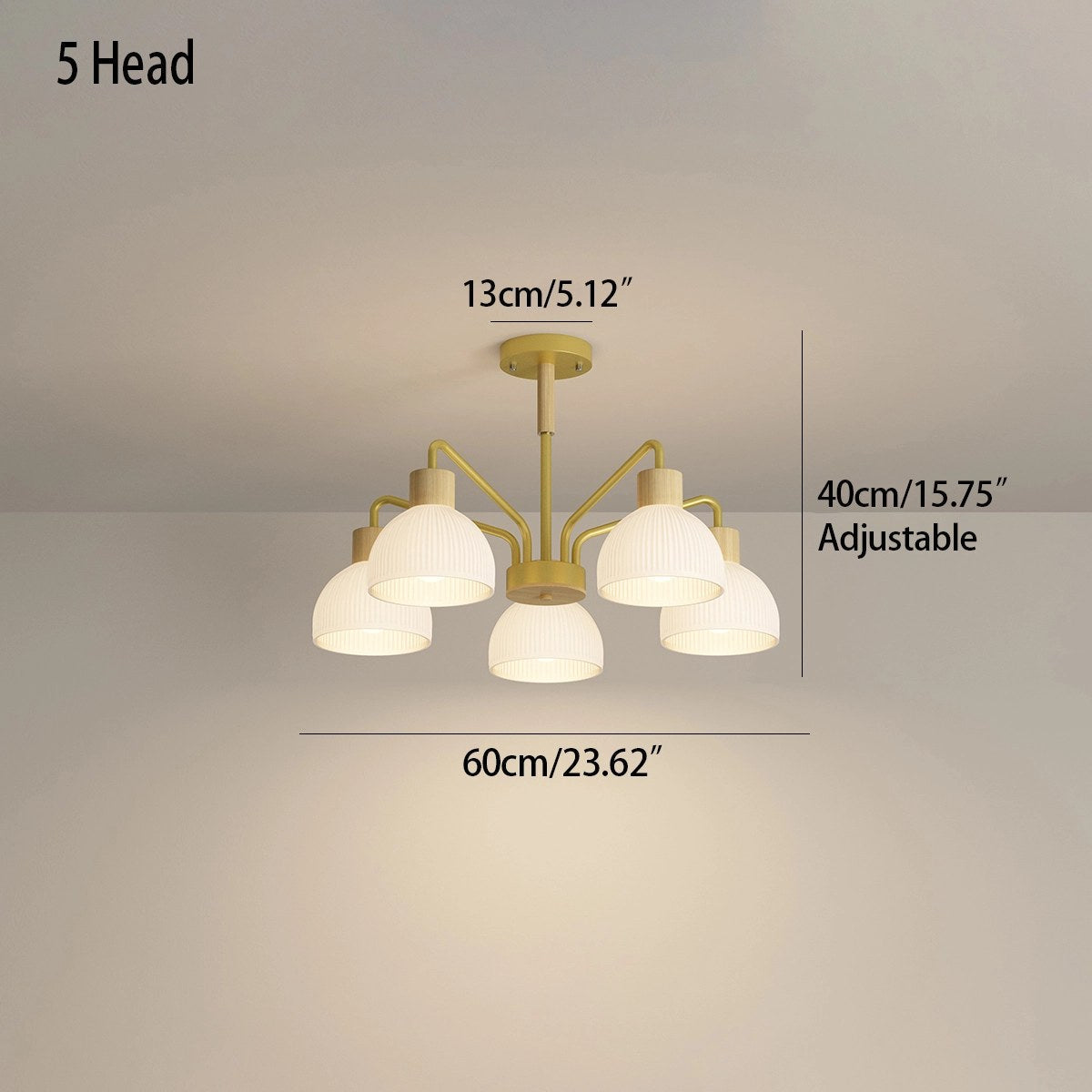 flairel American Country Retro Living Room Chandelier