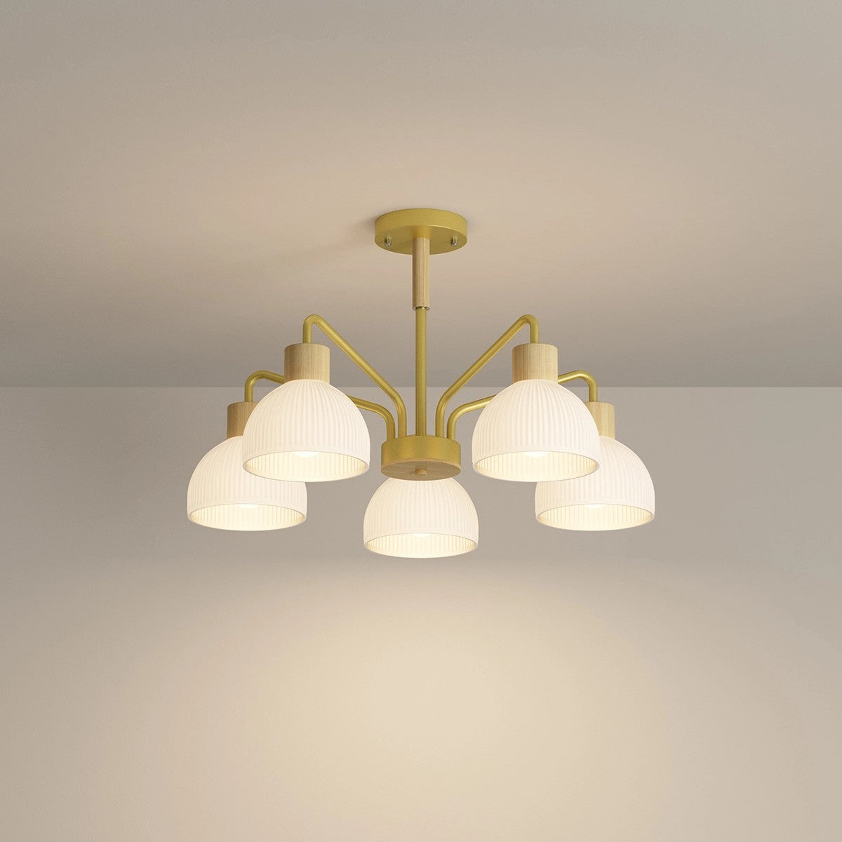 flairel American Country Retro Living Room Chandelier