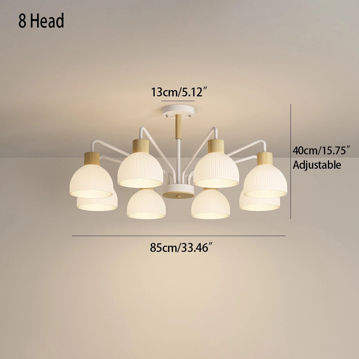 flairel American Country Retro Living Room Chandelier