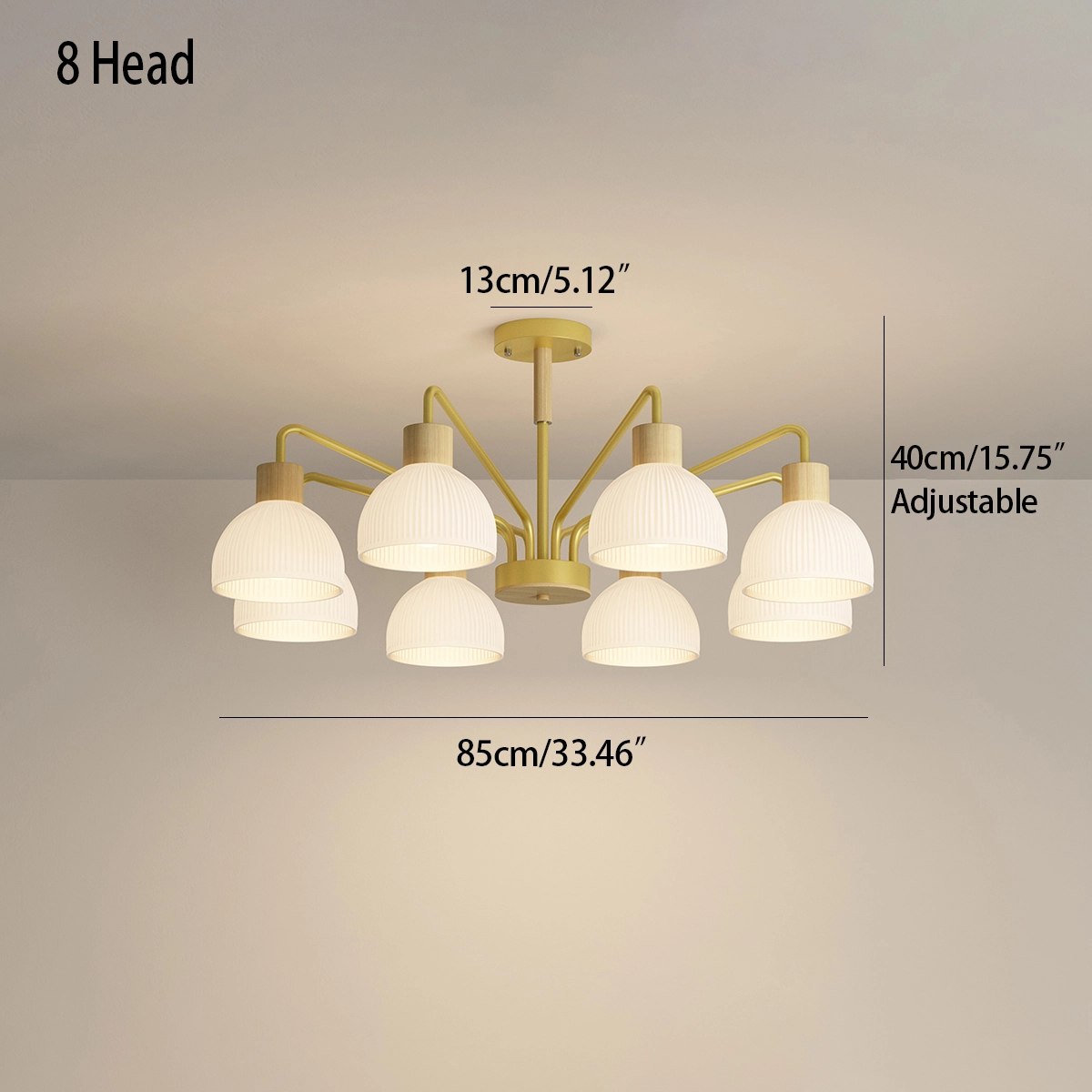 flairel American Country Retro Living Room Chandelier