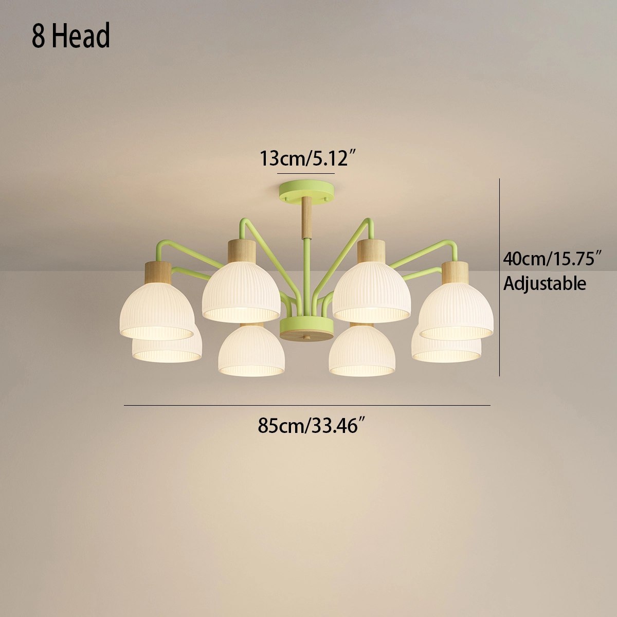 flairel American Country Retro Living Room Chandelier