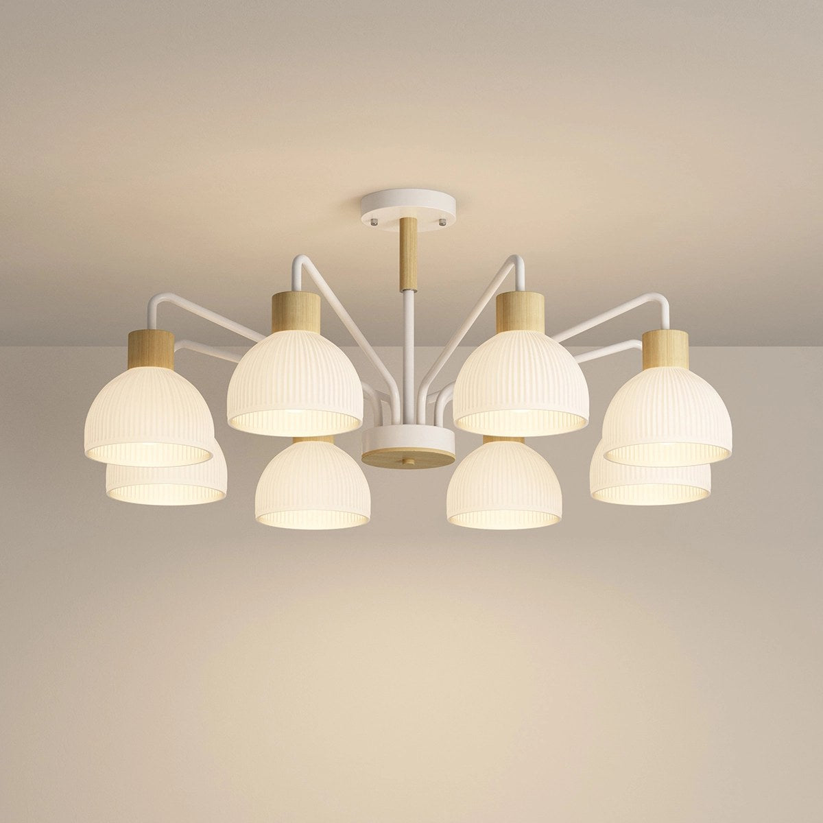 flairel American Country Retro Living Room Chandelier