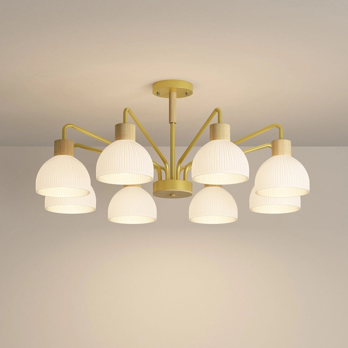 flairel American Country Retro Living Room Chandelier