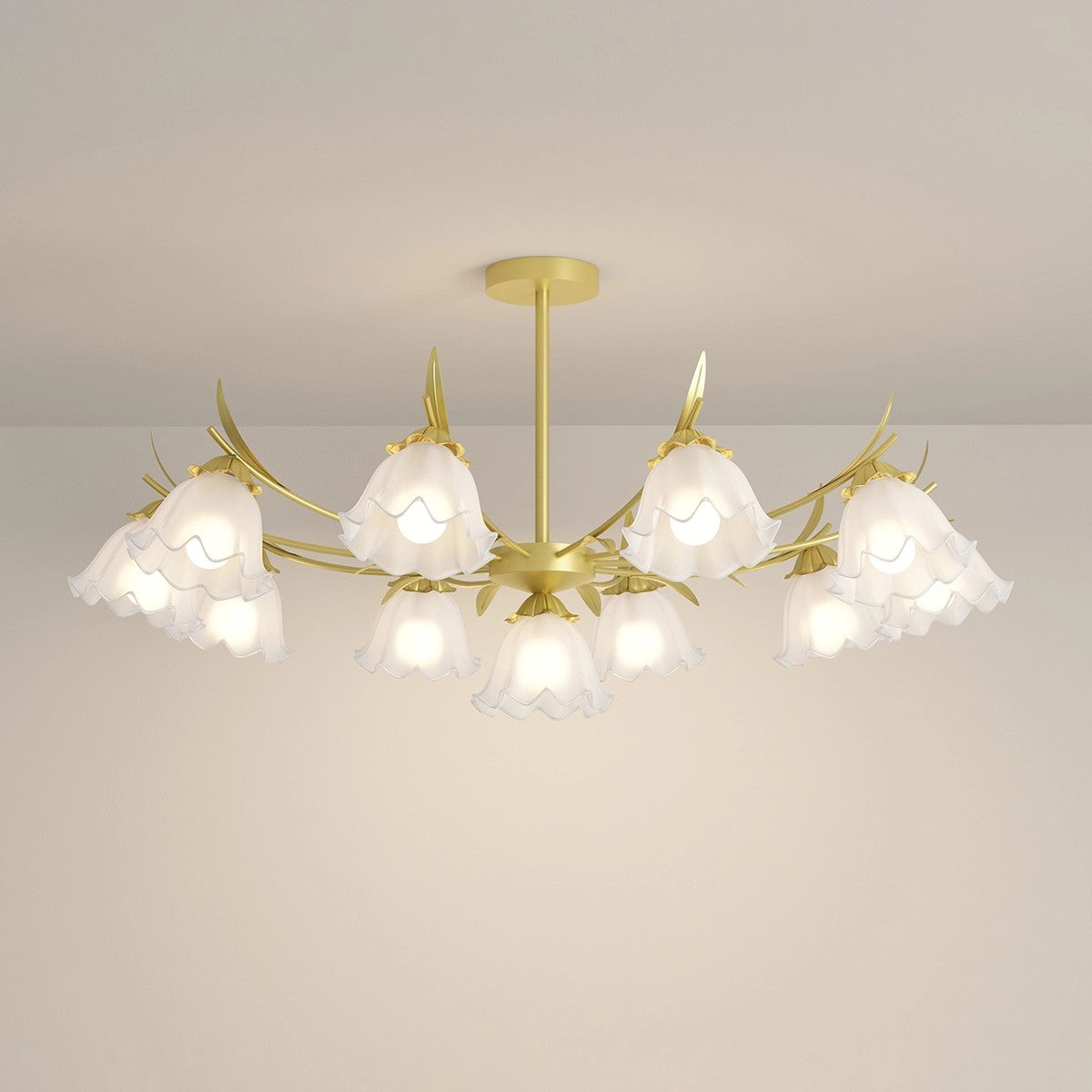 flairel French Vintage Lily of the Valley Flower Chandelier
