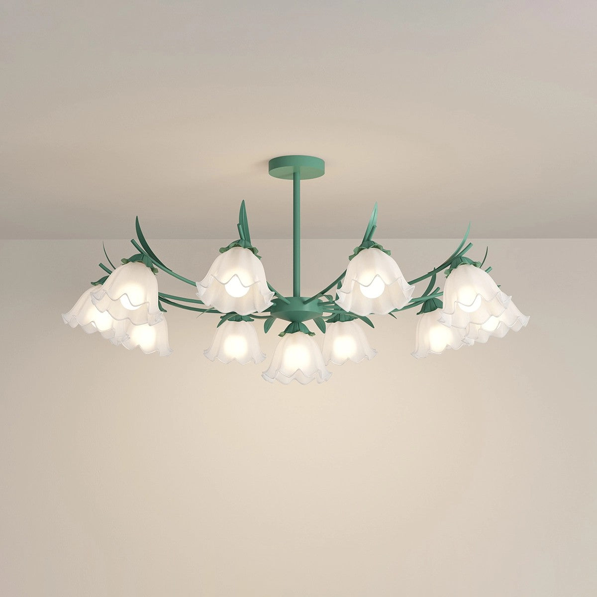 flairel French Vintage Lily of the Valley Flower Chandelier