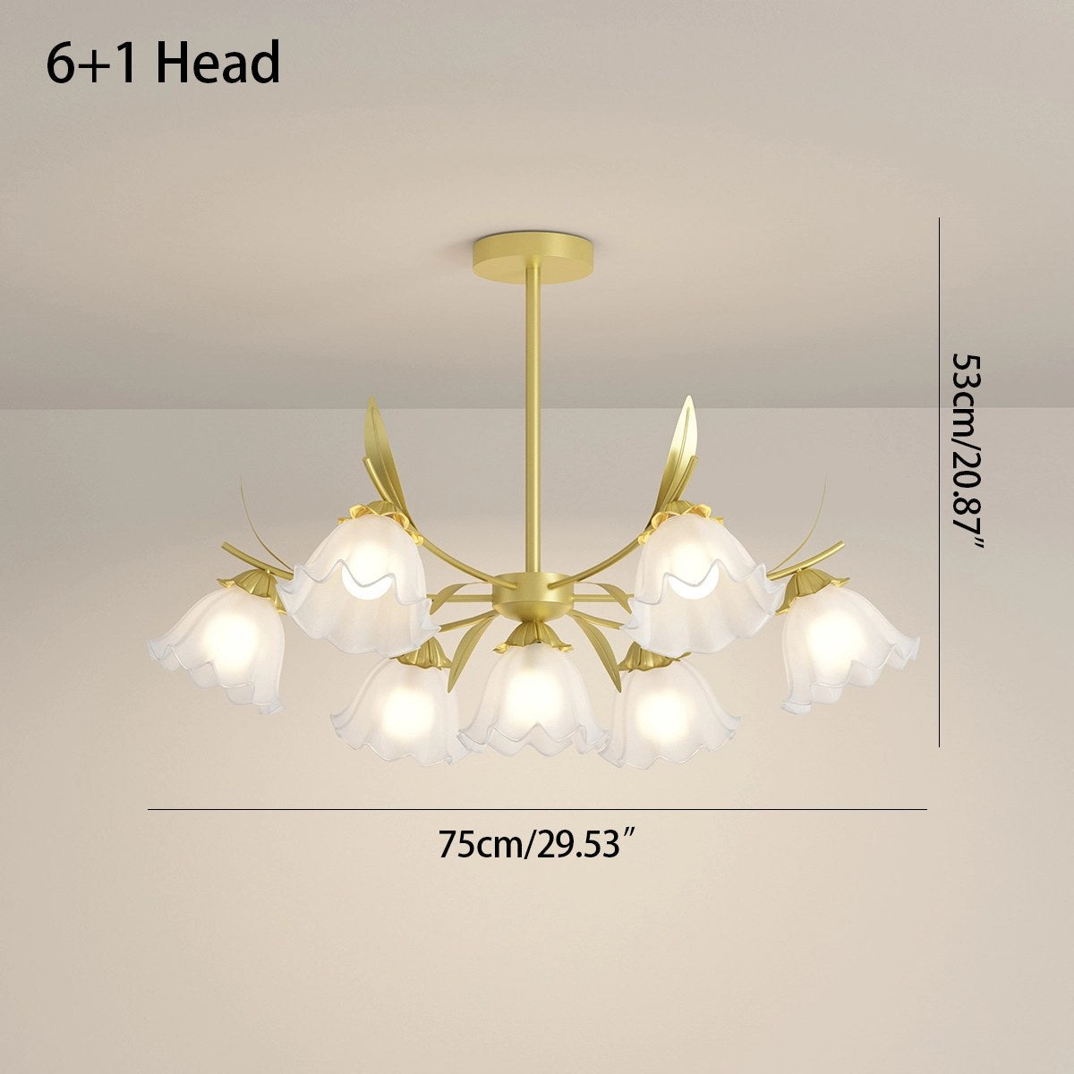 flairel French Vintage Lily of the Valley Flower Chandelier