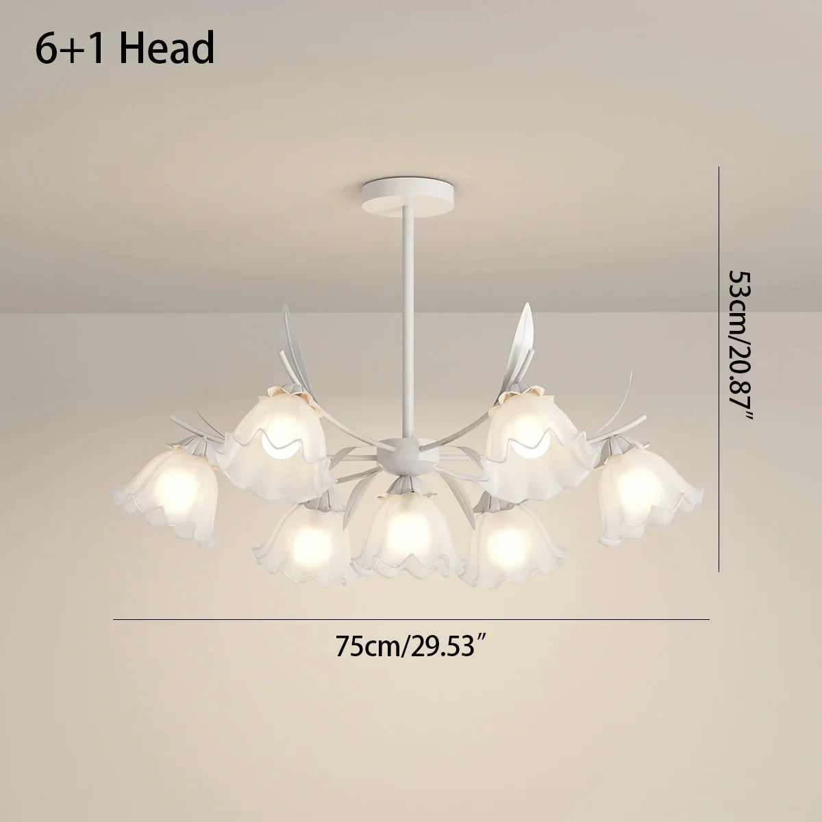 flairel French Vintage Lily of the Valley Flower Chandelier