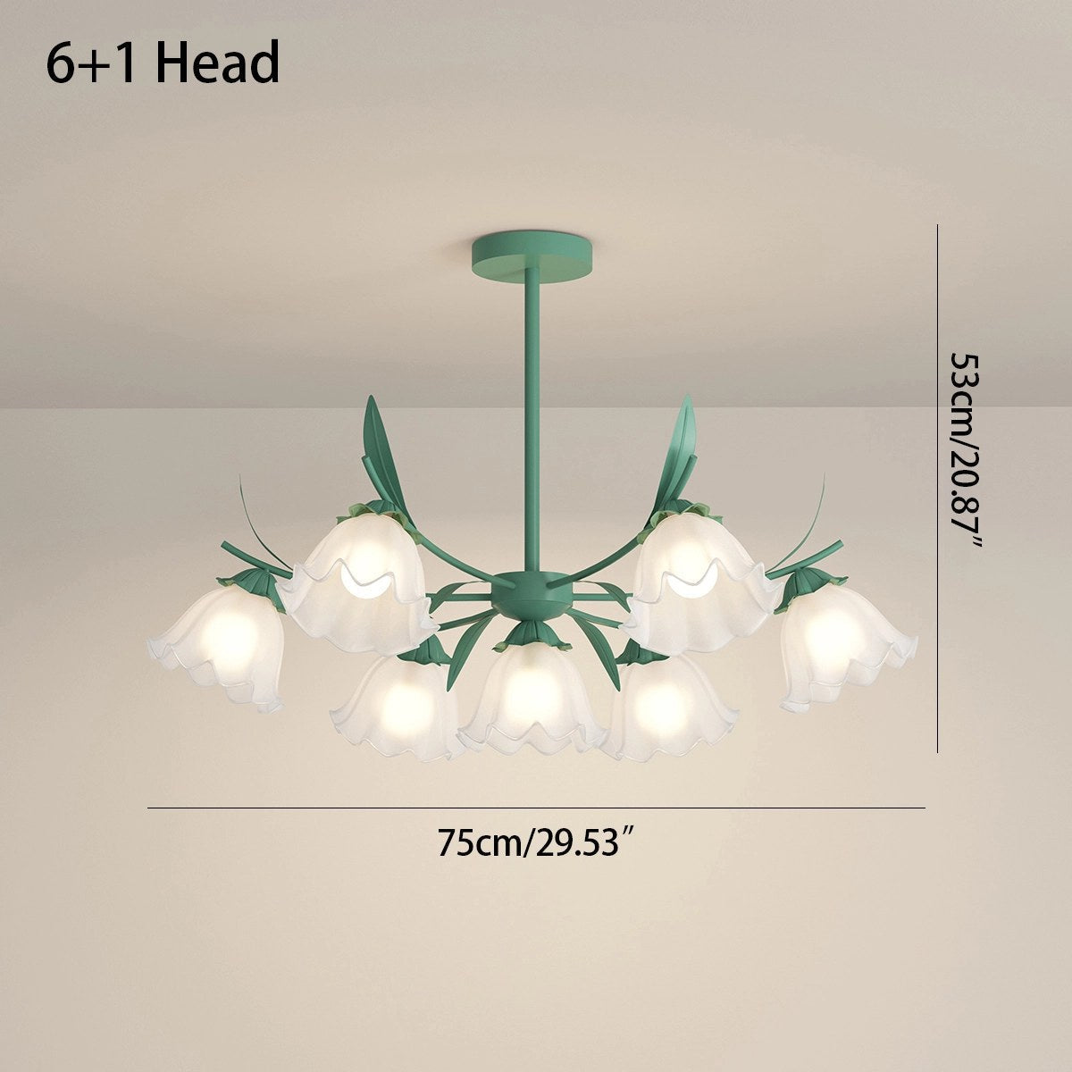 flairel French Vintage Lily of the Valley Flower Chandelier