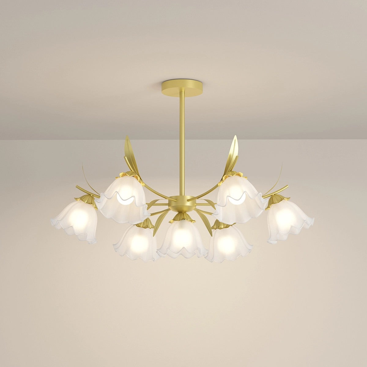 flairel French Vintage Lily of the Valley Flower Chandelier