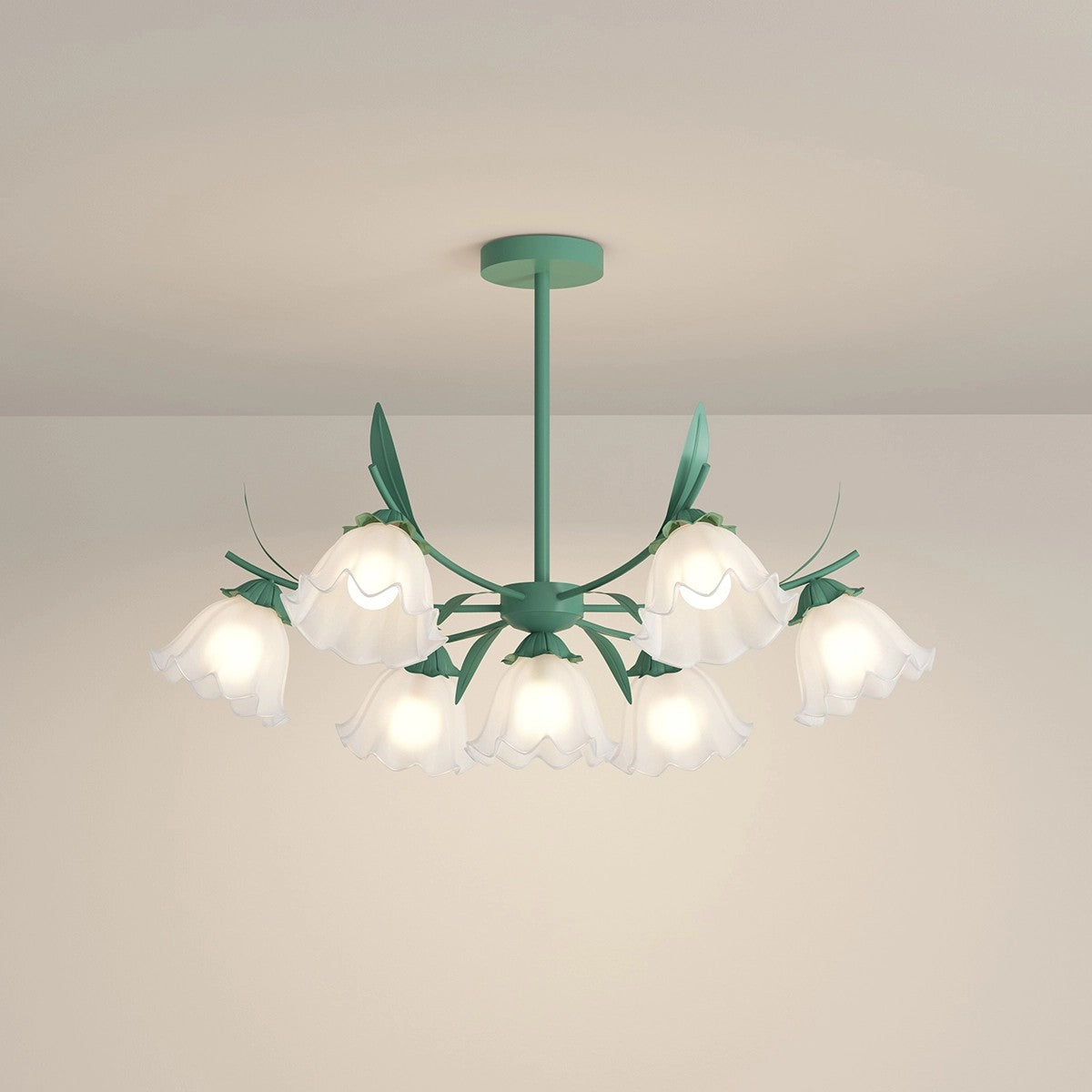 flairel French Vintage Lily of the Valley Flower Chandelier