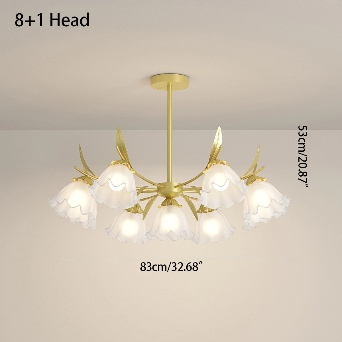 flairel French Vintage Lily of the Valley Flower Chandelier