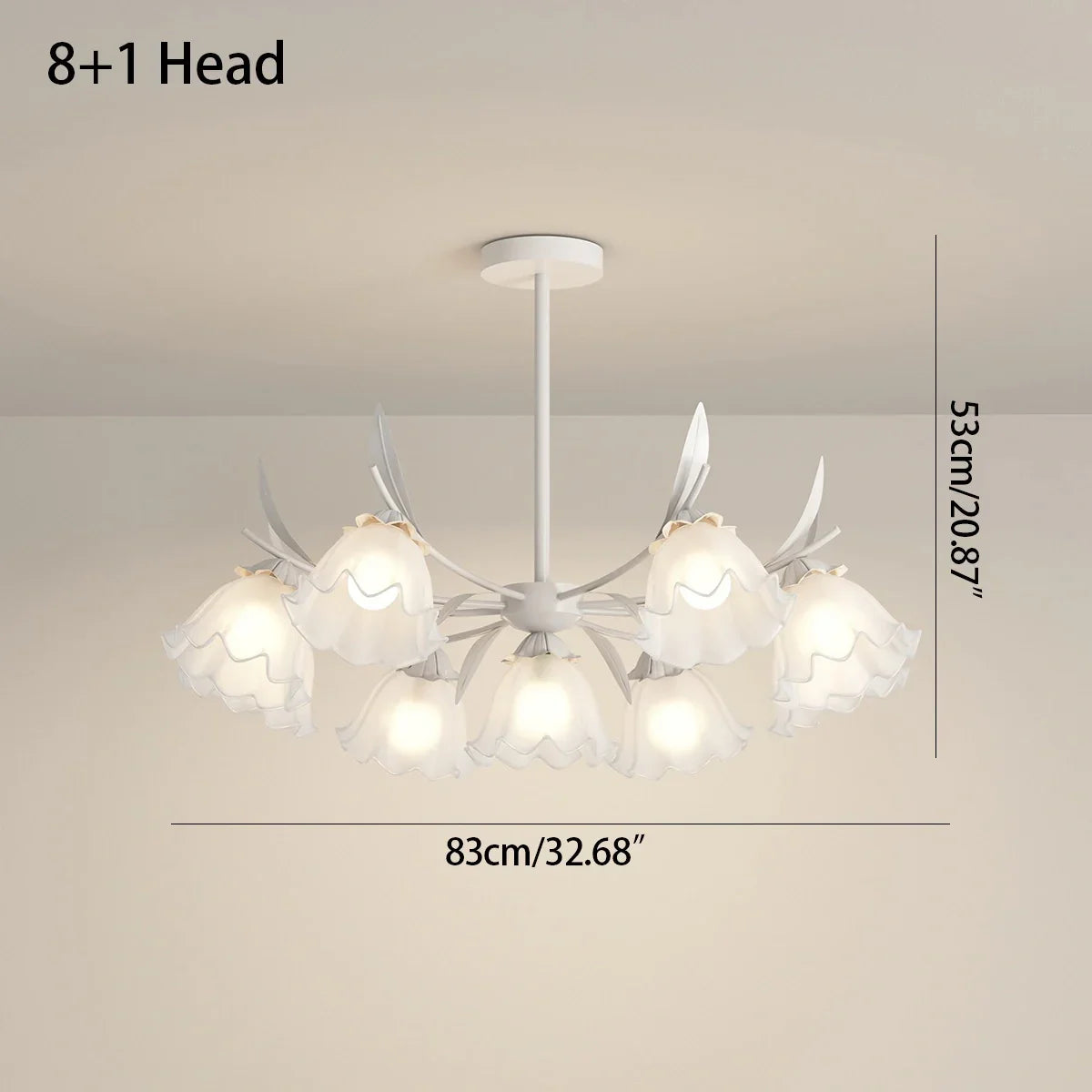 flairel French Vintage Lily of the Valley Flower Chandelier