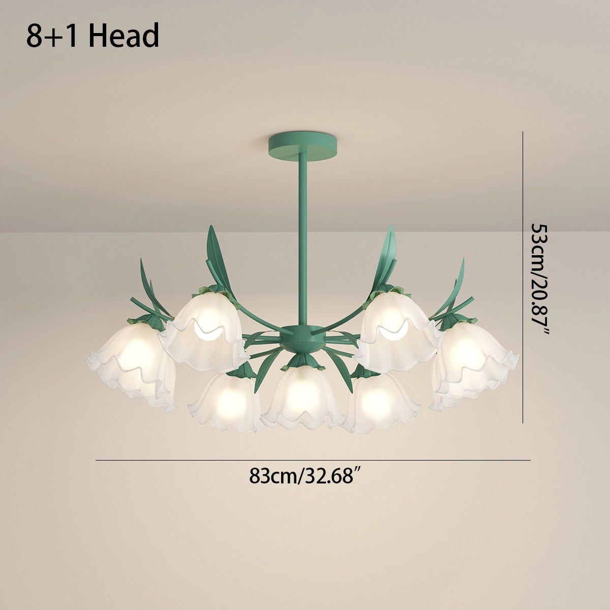 flairel French Vintage Lily of the Valley Flower Chandelier
