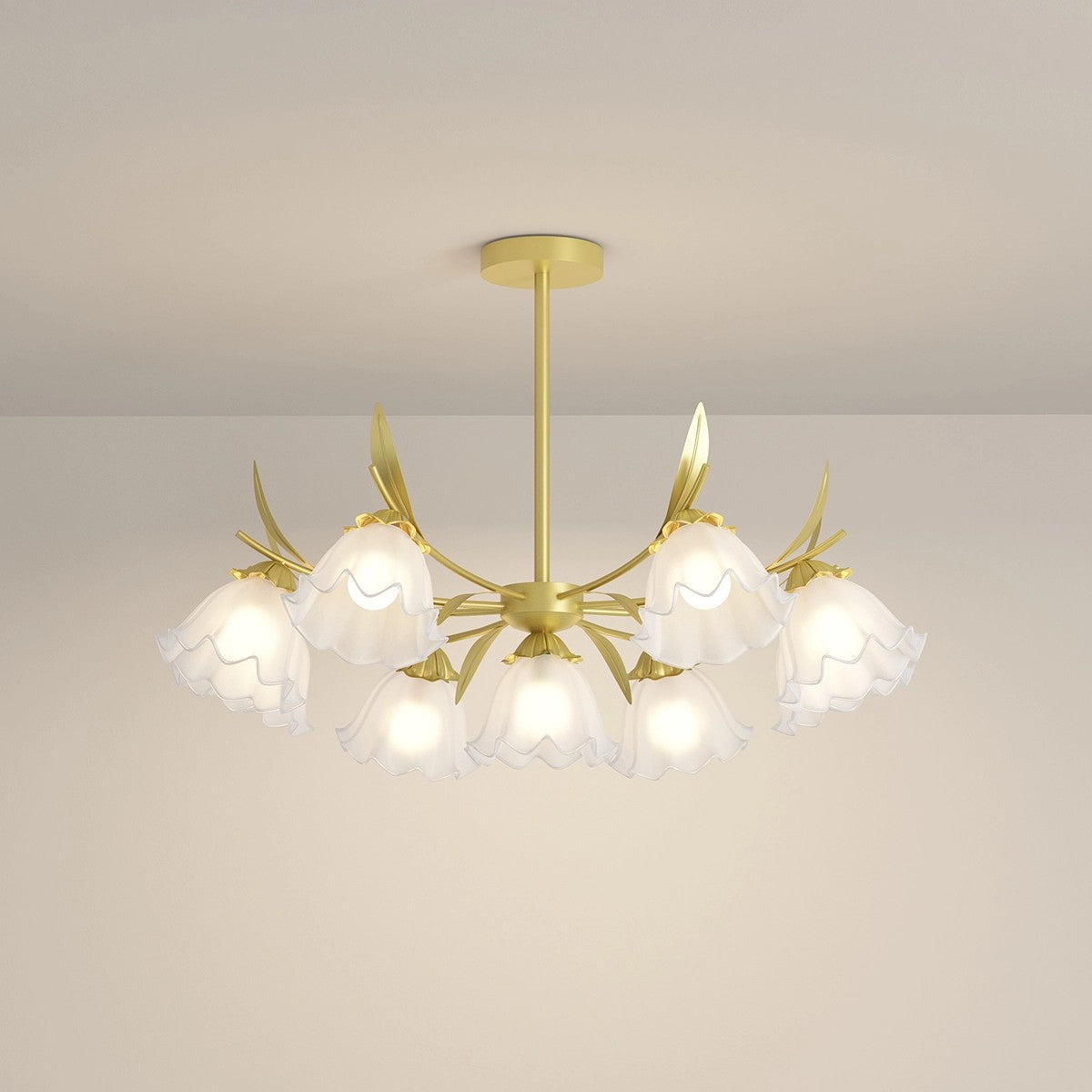 flairel French Vintage Lily of the Valley Flower Chandelier