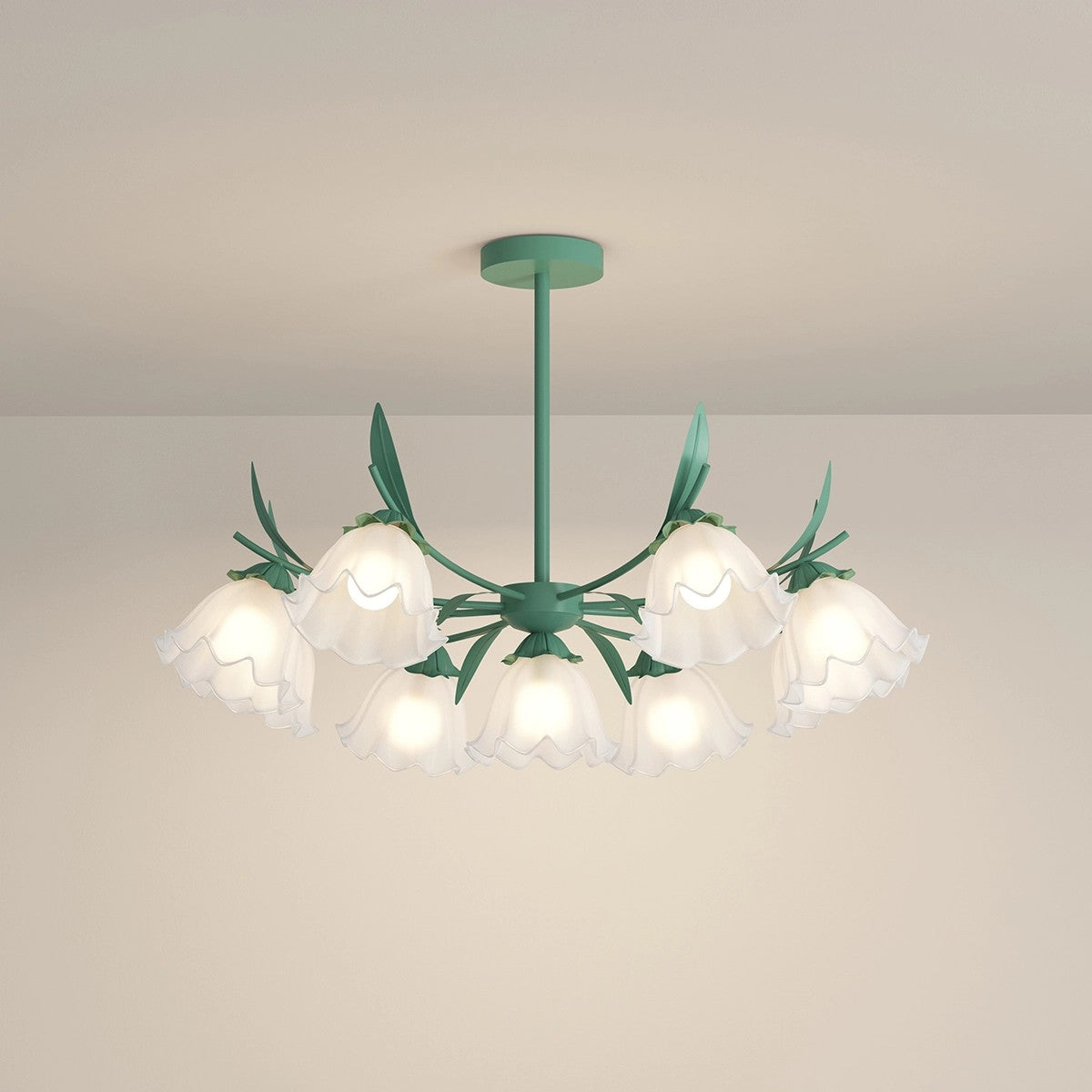 flairel French Vintage Lily of the Valley Flower Chandelier