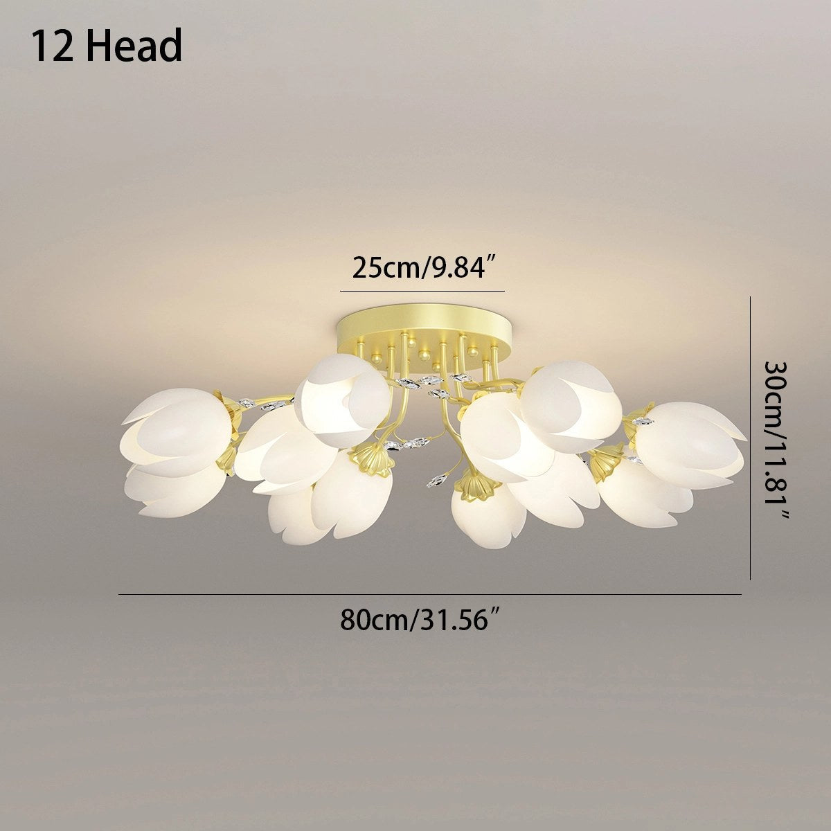 flairel French Pastoral Flower Ceiling Chandelier