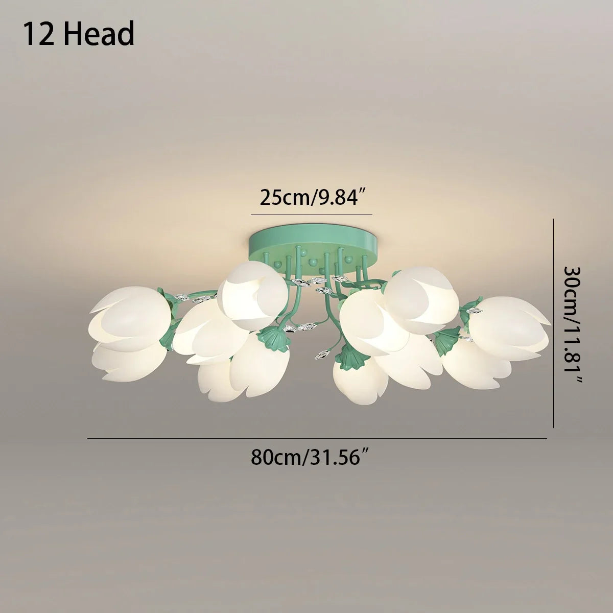 flairel French Pastoral Flower Ceiling Chandelier