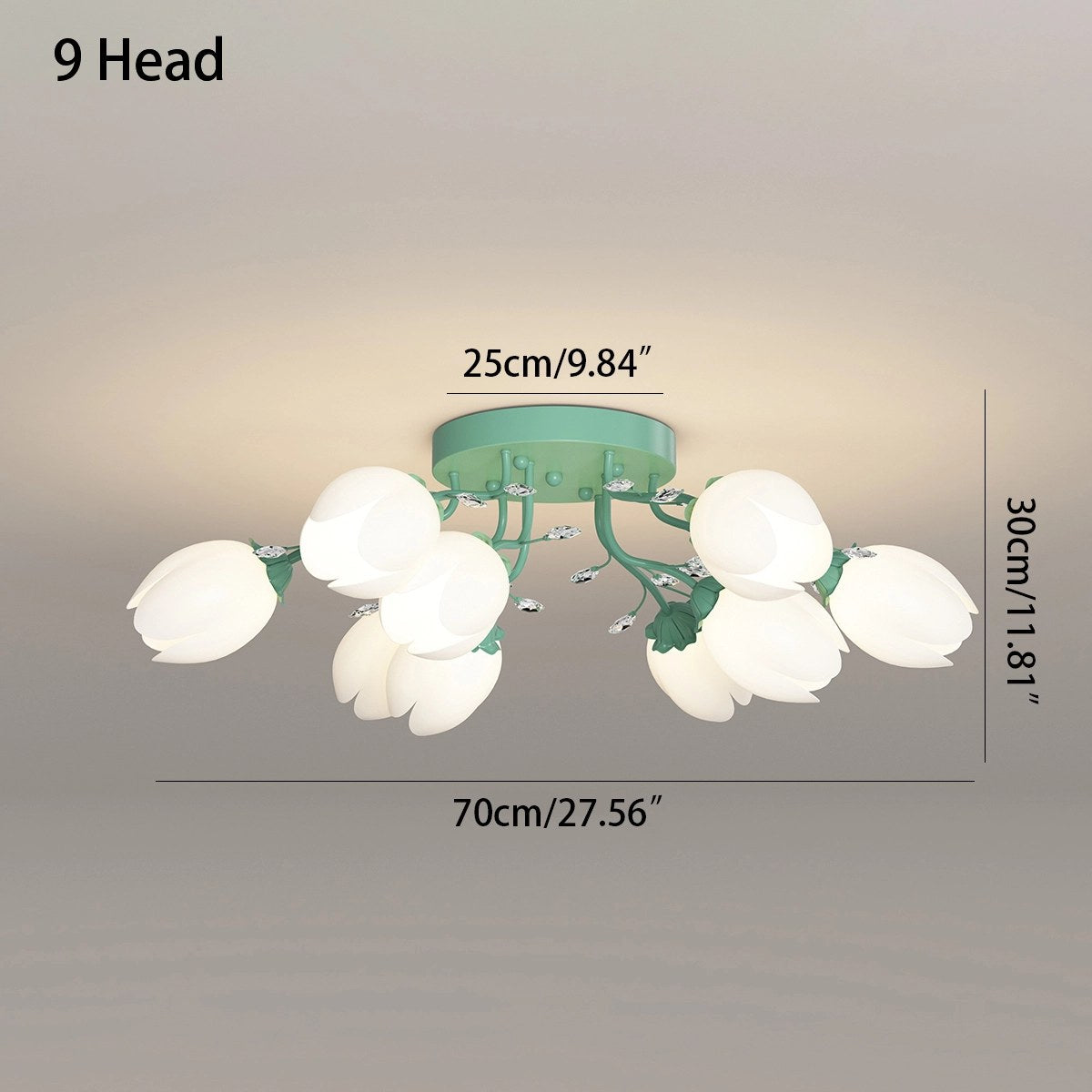 flairel French Pastoral Flower Ceiling Chandelier