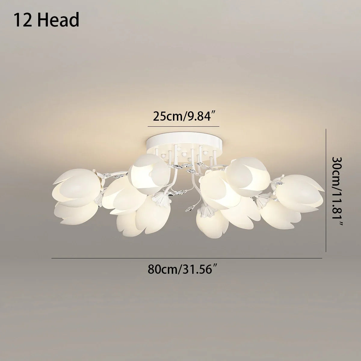 flairel French Pastoral Flower Ceiling Chandelier