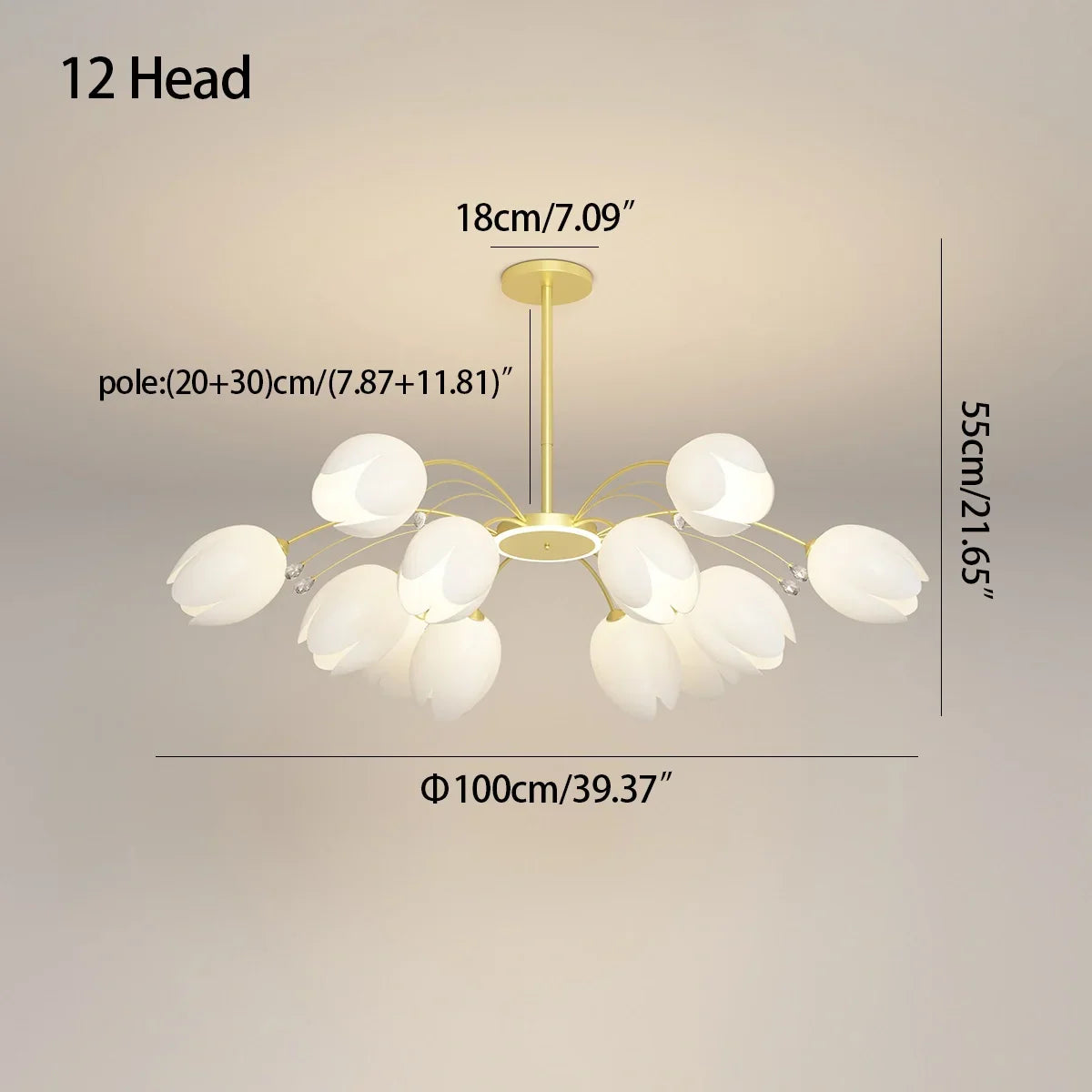 flairel Nordic Simple Flower Chandelier