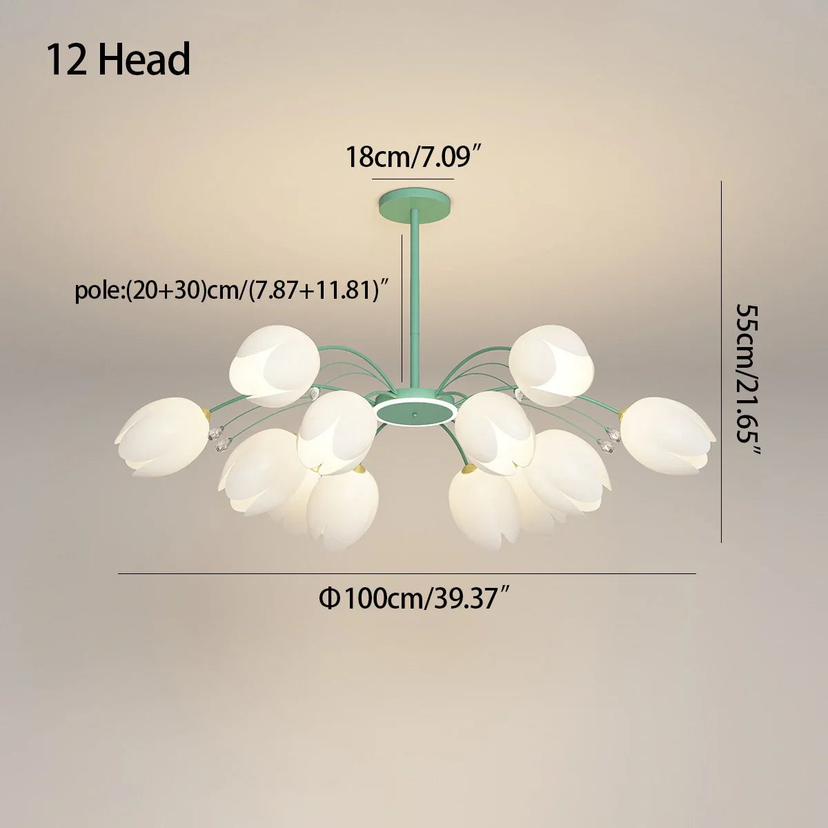 flairel Nordic Simple Flower Chandelier