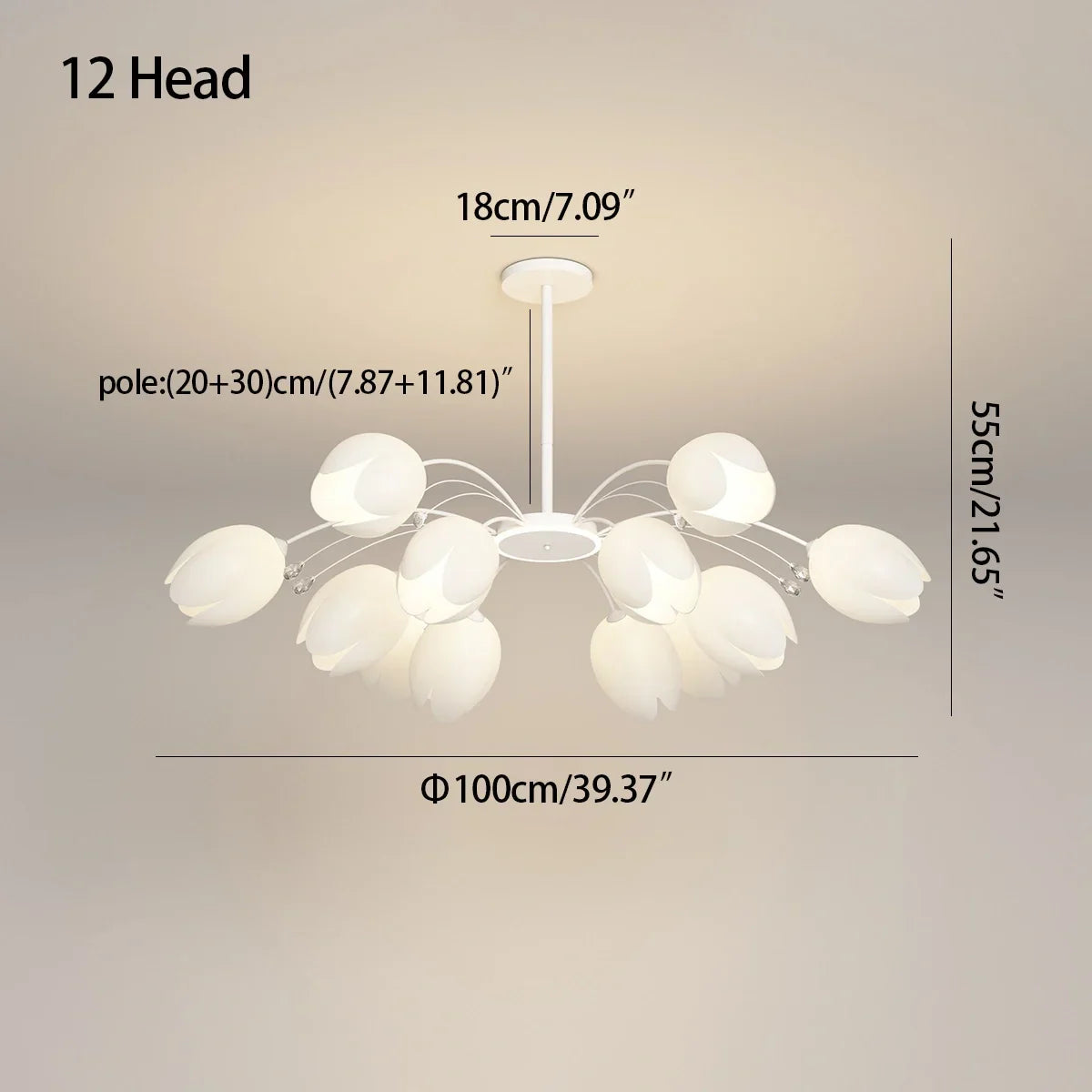 flairel Nordic Simple Flower Chandelier
