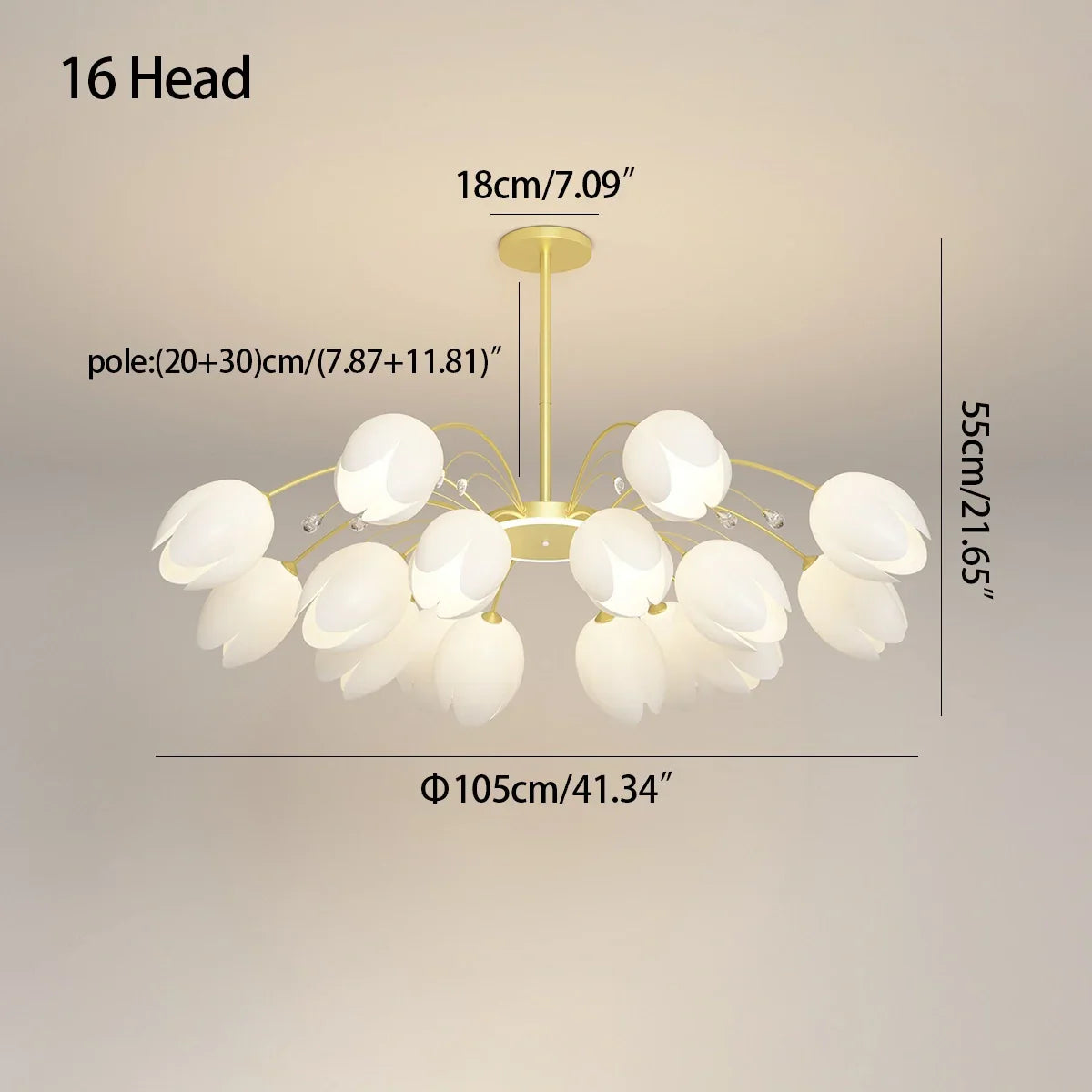 flairel Nordic Simple Flower Chandelier
