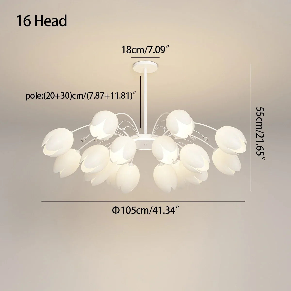 flairel Nordic Simple Flower Chandelier