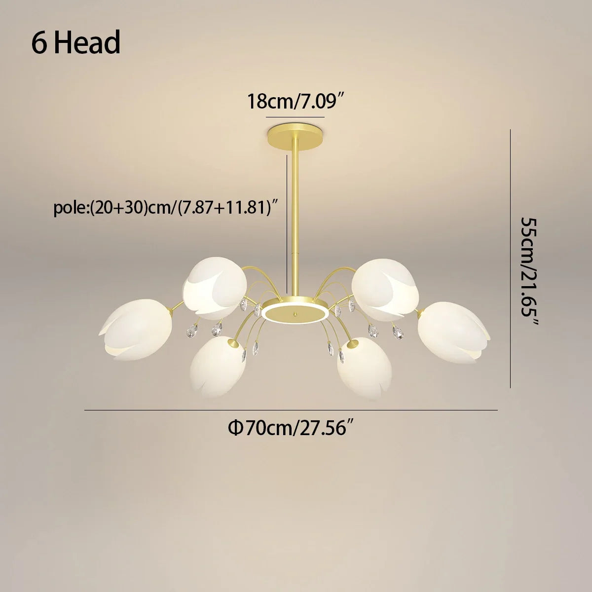 flairel Nordic Simple Flower Chandelier