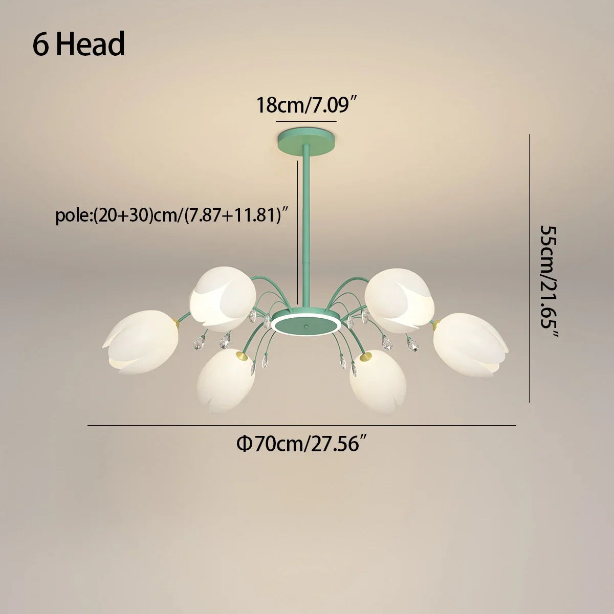 flairel Nordic Simple Flower Chandelier
